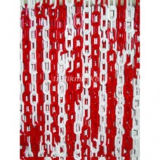 Plastik Zincir Kırmızı Beyaz - 1 metre